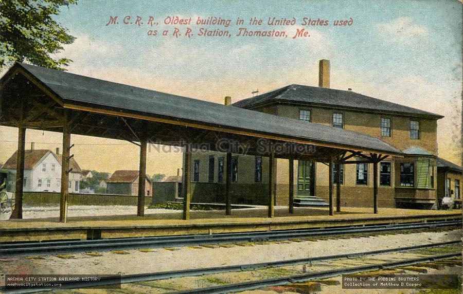 Postcard: Maine Central Railroad, Thomaston, Maine